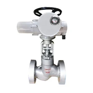 Flange Motorized Steam Globe Valve DN200 380V AC 50Hz Multi Turn Electric Actuator Carbon Steel Electric Globe Valve