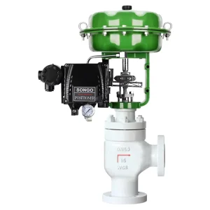 Flange WCB Pneumatic Film Angle Regulating Valve Water Flow Single Seated Pneumatic Diaphragm Control Globe Valve