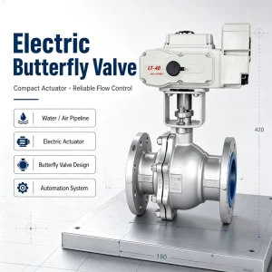 Flange Water Stainless Steel Water Flow Control Electric Motorized Actuator Ball Valve Cast Steel Electric Control Ball Valve
