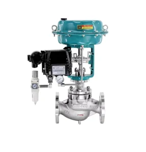 Flanged Diaphragm Single Seat Pneumatic Control Valve High Temperature Flow Modulation Shutoff Valve Steam Thermal Oil DN25 Port