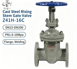 Flanged Gate Valve Cast Steel Body OS&Y Design With Bolted Bonnet For Power Plant