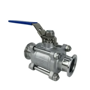 Flanged KF16-KF50 Manual 2-way 3PC High Vacuum Stainless Steel Ball Valve with PTFE Seal