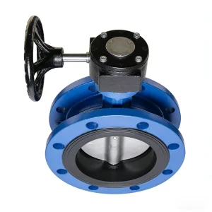 Flanged Soft Seal Butterfly Valve Ductile Iron Gear Operated Butterfly Valve for Water Supply DN50 DN300 PN16