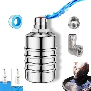 Float Valve 1/2″ 3/4″ Auto Float Valve 304 Stainless Steel Fully Automatic Water Level Control Float Valve for Water Tank