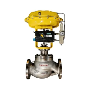 Flowserve Pneumatic Gas Control Valve with High Flow Capacity and Stainless Steel Globe Design for Industrial Use DN100 PN16