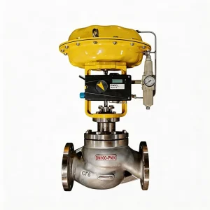 Flowserve Pneumatic Gas Control Valve with Stainless Steel Body and PTFE Seal for Corrosive Air and Chemical Media