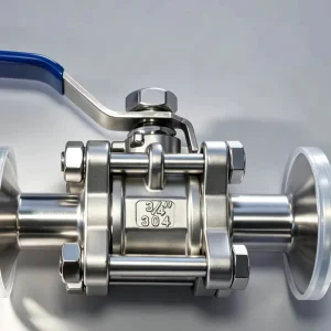 Food Grade Pharmaceutical Sanitary Ball Valve 1-4in 3PC Tri Clamp SS316L 304 Manual Quick Install