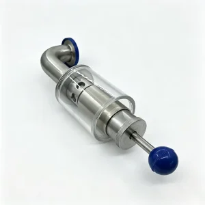 Food Grade Polished Sanitary Quick Install Curved Pipe Exhaust Valve Brewing Equipment Pressure Relief Valve