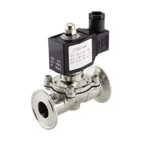 Food Grade SS304/316 Sanitary Diaphragm Electric Solenoid Valve AC 220V DC 24V DN50 Tri-Clamp