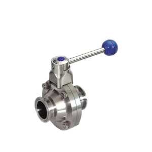 Food Grade Sanitary 304 316 Stainless Steel Butterfly Valve