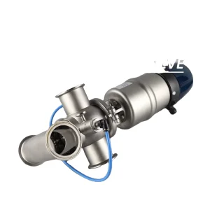Food-Grade Sanitary Stainless Steel 304 Double-Seat Tri-Clamped Mixproof Valve for Water and Internal Cleaning