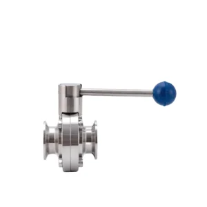Food-Grade Stainless Steel Sanitary Welded Manual Butterfly Valve High-Temperature