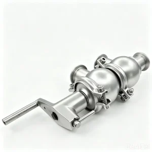 Food Grade Stainless Steel Three-Way Reversing Valves Sanitary Manual Shut-Off and Divert Valve