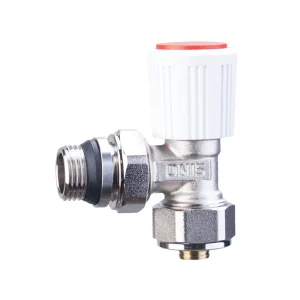 Forged Brass Sliding Fit Angle Thermostatic Radiator Valve DN15 Without Head PEX A Pipe Slip Connection Heating TRV Valve Body