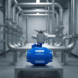 Full Bore Welded Cast Iron Ball Valve Worm Gear Operated Hydraulic Flanged 4 Inch 200 M h Ball Valve for Thermal Power Natural
