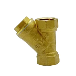 Full Brass Y Type Strainer Filter Screen Valve DN15 for Booster Water Pump and Central Air Heating Pipeline