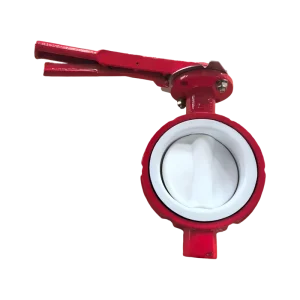 Fully Lined PTFE Wafer Butterfly Valve Hand Lever Operated Corrosion Resistant Valve Ball Valve Alternative