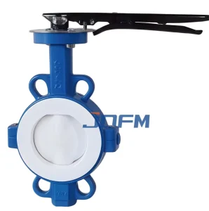 Fully PTFE Lined Wafer Butterfly Valve Corrosion Resistant Chemical Valve