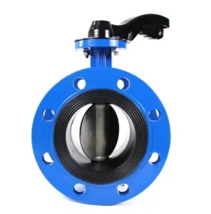 Furui Manual DN150 Handle Double Flange Wafer Type Butterfly Valve with Ductile Iron Body and PN10 PN16 Concentric Type