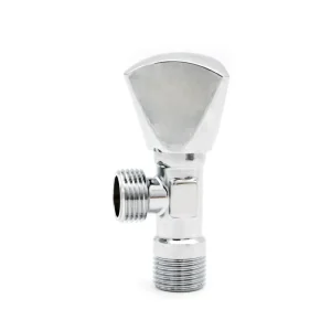 G 1 2” Chrome Plated Brass Body Manual Angle Valve for Bathroom Water Fitting