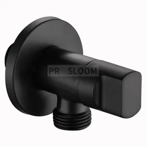 G1/2 Black T-Valve Angle Shut-Off Valve for Bathroom Faucet and Shower