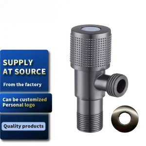G1/2-Inch Explosion-Proof Angle Valve, Gun Gray, for Toilet, Hot and Cold Water, and Bathroom Water Heaters