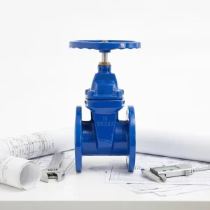 GGG50 PN10 PN16 Flange Type Non Rising Stem Soft Sealing Ductile Cast Iron Sluice Gate Valve