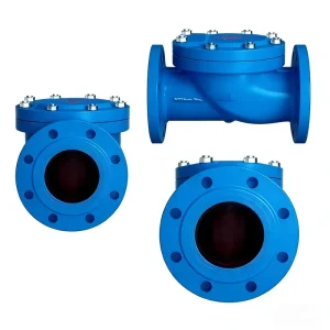GaoBei H44X PN16 Flanged Swing Check Valve for DN40 DN300 Cast Iron Single Disc Gate Rubber Sealed Standard Water
