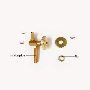Gas Stove Switch Angle Valve Dual Connection Brass Thickened Double Plug Inner Outer Teeth Double Valve Complete Kit