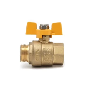 Gas Valve Customized Brass Forged Ball Valve Natural Gas for Valve With Yellow Butterfly Handle