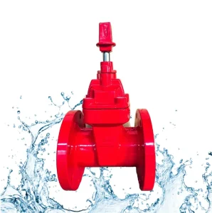 Gate Valve Cast Iron NRS Resilient Soft Seal Wedge DN100-500 Class 150 Flange AWWA Manual Water Handwheel for Fire Systems