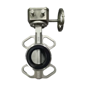 Gear Operated Wafer Type Full Stainless Steel Butterfly Valve Industrial Corrosion Resistance Zero Leakage