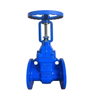 German standard F4 flange hard seal stem gate valve ductile iron manual operation universal tap water valve rising stem