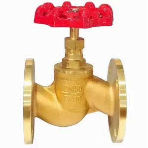 Globe Valve DN15 PN16 Brass Material Flange Connection Non Rising Stem Globe Valve