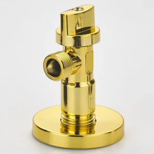 Gold-Plated Plastic Angle Valve for Bathroom and Kitchen
