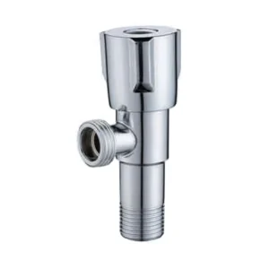 Good Quality 304 Stainless Steel Water Angle Cock General Chrome Toilet Three way Angle Stop Valve Angle Valve for Bathroom