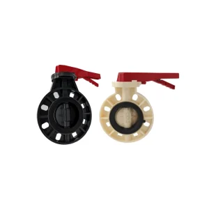 Good Quality Factory Directly High Impact Strength ABS Butterfly Valve Plastic Double Flange Handle Butterfly Valve Manual Valve