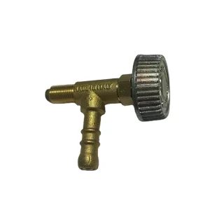Green LPG Needle Valve Faucet for Gas Stove or Burner with Barbed Nozzle