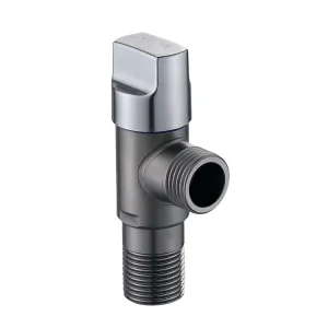 Grey Full Brass Cartridge Angle Valve 201 Stainless Steel Body Angle Valve