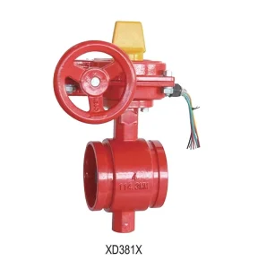 Grooved Butterfly Valve with Supervisory Tamper Switch DN50 DN300 PN10 16 UL FM VdS Fire Protection