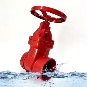 Grooved End Gate Valve Ductile Iron GGG50 Resilient Seated 300 PSI Fire Fighting Non Rising Stem Water Control FMUL