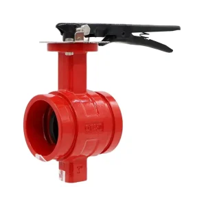 Grooved Lever Butterfly Valve DN50 DN150 PN16 Ductile Iron EPDM Handle Fire Protection Water Supply CE ISO China Manufacturer