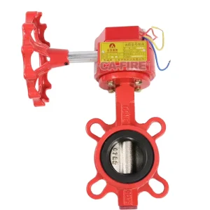 Grooved Turbine Fire Signal Butterfly Valve Wafer Type for Fire Protection System Water Control Valve DN50-DN150