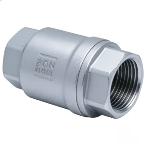 H12W 16P Stainless Steel Vertical Threaded Check Valve Internal Threaded Industrial Pipe Spring-Type Anti-Backflow Check Valve