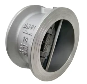 H76W 16PC Cast Steel Wafer Dual Disc Butterfly Check Control Valve One way Non return DN50 3 4 Inch