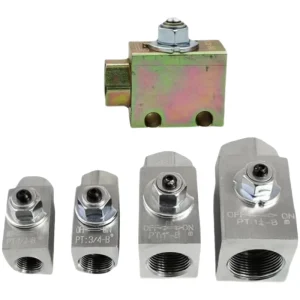 HANLI Excavator Accessories Crushing Hammer Globe Pipeline Switch Oil Pipe Perforated Ball Valve