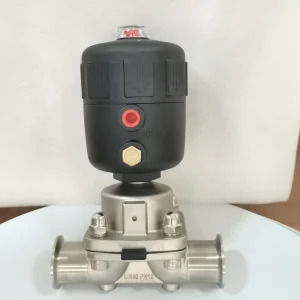 HAOYE High Quality Customized Stainless Steel 316 Sanitary Angle Pneumatic Diaphragm Valve DN40 Oil Water Base