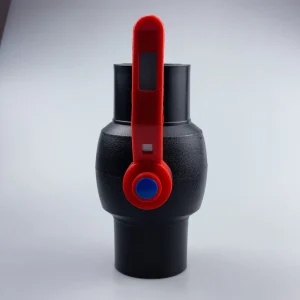 HDPE 90 Red-Handle Steel-Core Ball Valve for Water Supply, Sewerage, Dredging, and Fire Fighting