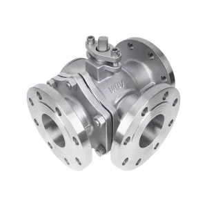 HG Three-Ways Flanged Ball Valve Q44F/Q45F-16P/R Solution Heat Treatment FRAS Solid Ball Blowout-Proof Stem