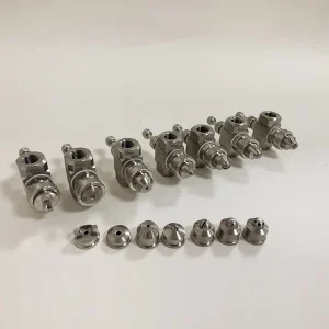 HI TEK HK 304 Stainless Steel Angle Air Atomizing Nozzle Adjustable Water Vapor Two Fluid Siphon Dust Removal Humidification
